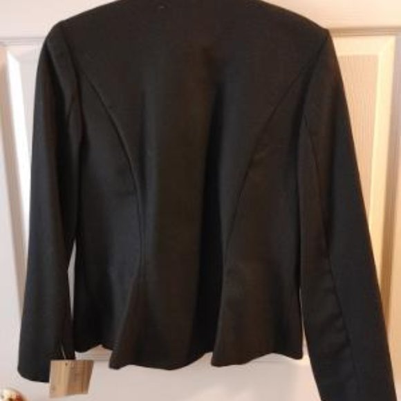 Amanda Smith BNWT Women's Black Wool Lined Fitted Blazer_Gold Buttons_Size 12 - Picture 4 of 4